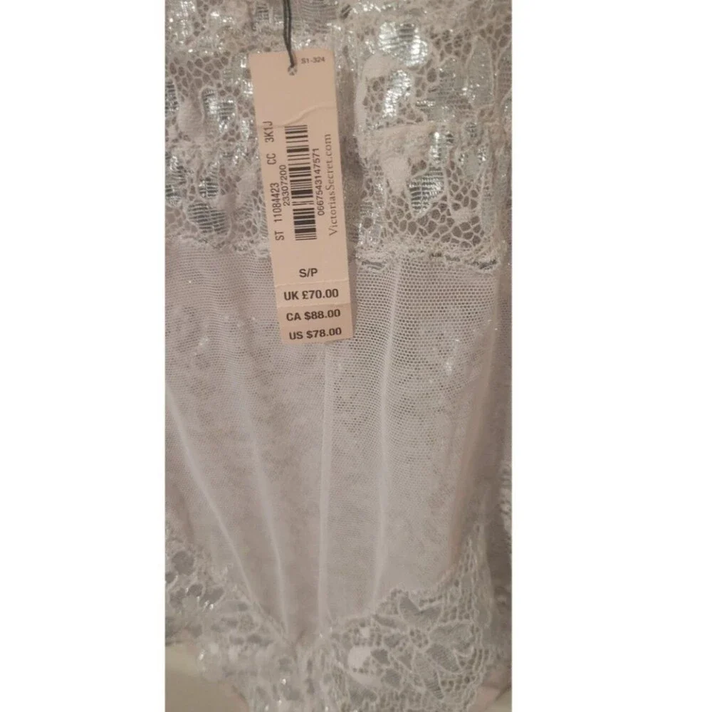 Victoria's Secret Sparkly Lace Light Pink Bodysuit. Size . NEW - Picture 4 of 6